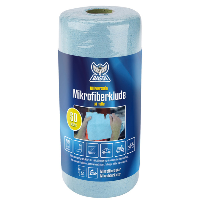 Mikrofiberduk Rulle 50-pack Basta